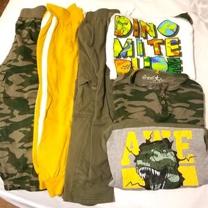 Three boys outfits size 6 long sleeve shirts and pants